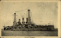 U.S.S Vermont Postcard