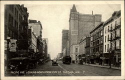 Pacific Ave, Looking North from 13th Street Postcard