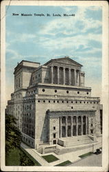 New Masonic Temple St. Louis, MO Postcard Postcard