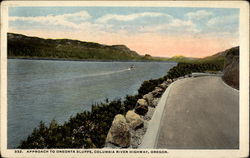 Approach to Oneonta Bluffs, Columbia River Highway Postcard