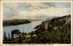Picturesque Columbia River Gorge, seen from the Highway Postcard