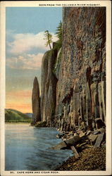 Seen from the Columbia River Highway. Cape Horn and Cigar Rock Postcard