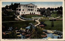 A Garden-Spot-Beautiful Home, at Mt. Tabor Elevation Postcard