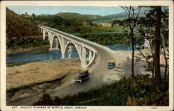 Pacific highway at Myrtle Creek, Oregon Postcard