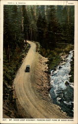Mt. Hood Loop Highway, Passing East of Fork of Hood River Postcard