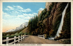 Horsetail Falls, Columbia River, Oregon Postcard
