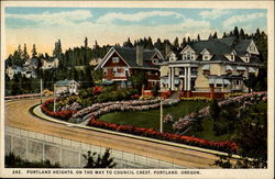 Portland Heights on the way to council Crest, Portland, Oregon Postcard