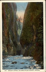 Oneonta Gorge, Columbia River Highway, Oregon Postcard