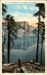 A Picturesque View, Crater Lake, Oregon Postcard