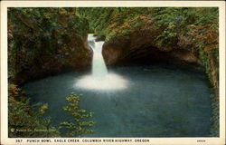 Punch Bowl, Eagle Creek, Columbia River highway, Oregon Postcard