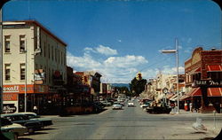 Fourth Street and Business District Postcard