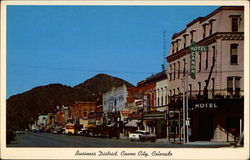 Business District Cañon City, CO Postcard Postcard
