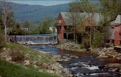 Old Mill and Waterfall Postcard