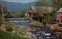 Old Mill and Waterfall Weston, VT Postcard Postcard