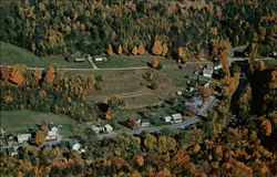 Colorful Autumn Aerial View Lincoln, VT Postcard Postcard