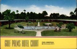 Gulf Palms Hotel Court Postcard