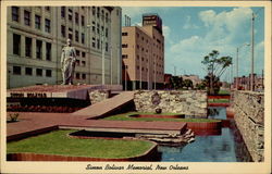 Simon Bolivar Memorial at Canal Street Postcard
