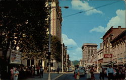 Main Street, Looking West Clarksburg, WV Postcard Postcard