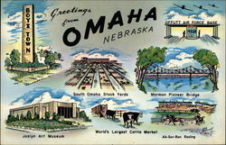 Greetings From Omaha Nebraska Postcard