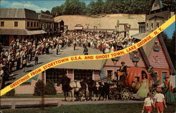 Greetings from Storytown U.S.A. and Ghost Town, Lake George, NY Postcard