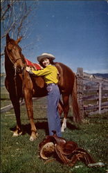 Maid in the West Cowgirl Postcard