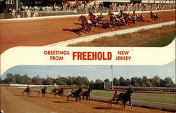 Freehold Raceway New Jersey Postcard Postcard