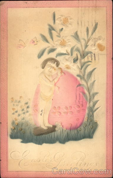 Fairy Child With Easter Egg With Fairies