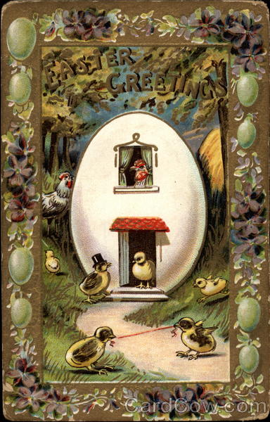 Chicks in an egg house With Chicks