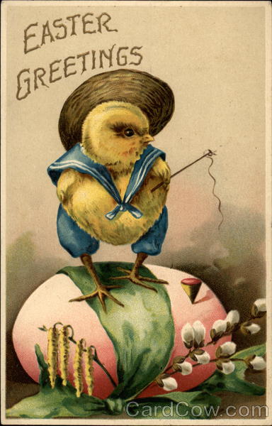 Chick Fishing from Egg With Chicks