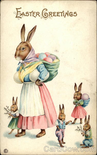 Baby Bunnies Help Momma Bunny to Deliver Easter Eggs