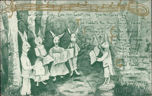 Easter Bunnies singing With Bunnies