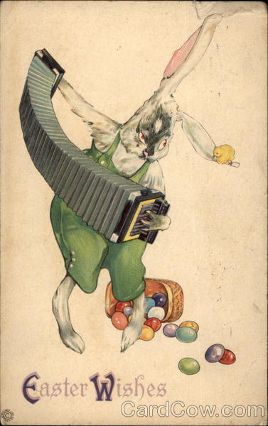 Bunny Playing Accordian With Other Animals