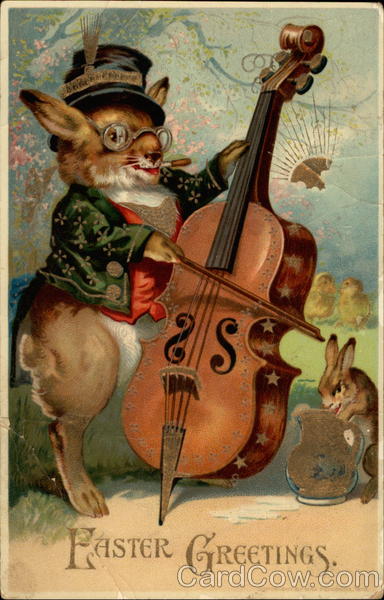 Bunny Playing Cello With Bunnies