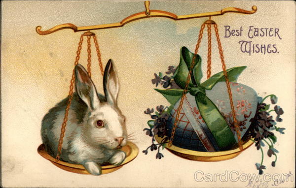 Bunny & Egg in Scales With Bunnies
