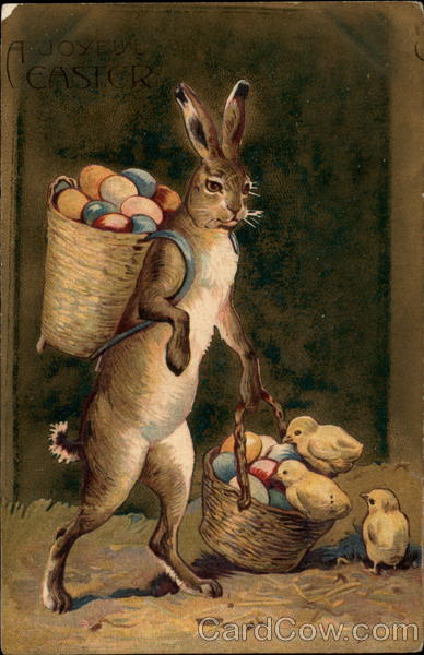 Easter Bunny off to make Deliveries With Bunnies