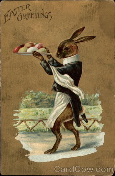 Easter bunny waiter With Bunnies