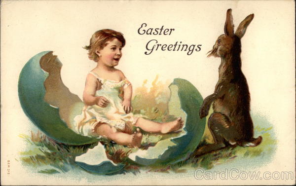 Easter Greetings With Bunnies