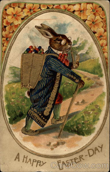 Wise old Easter Bunny With Bunnies