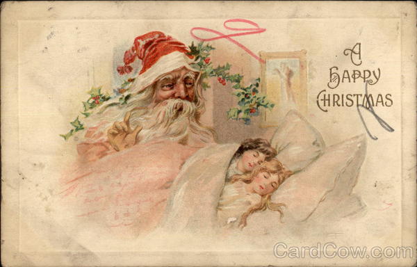 Santa & Children Sleeping Santa Claus