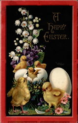 Five Newly Hatched Chicks Postcard