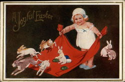 Child's Easter Bunny Delight Postcard