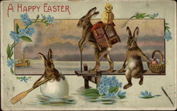 Bunnies out for Fun Postcard