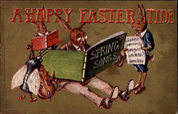 Bunnies singing Spring songs Postcard