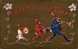 Three Piece Bunny Band Postcard