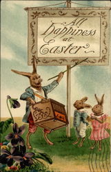 Bunnies out for Easater Fun Postcard