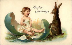 Easter Greetings Postcard
