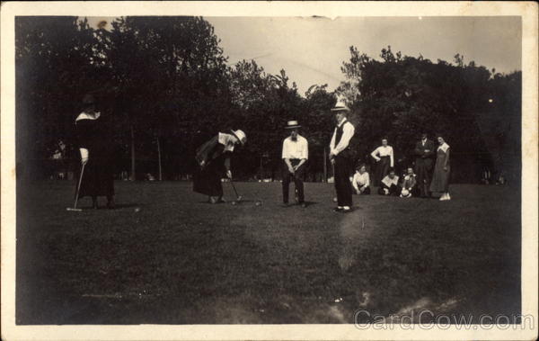Group Playing Croquet
