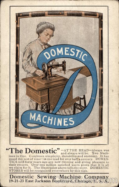 Domestic Sewing Machine Company Advertising
