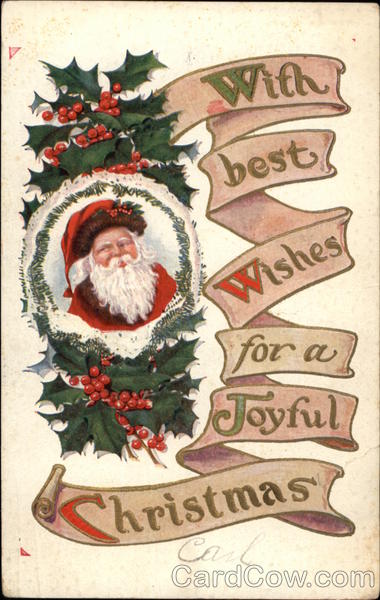With Best Wishes for a Joyful Christmas Santa Claus