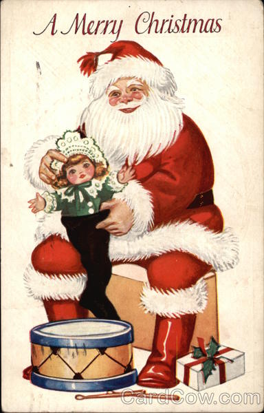 A Merry Christmas with Santa and Toys Santa Claus